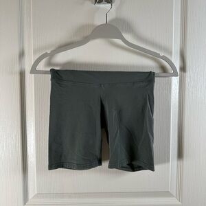 TNA Gray Bike Shorts with Elastic Waistband